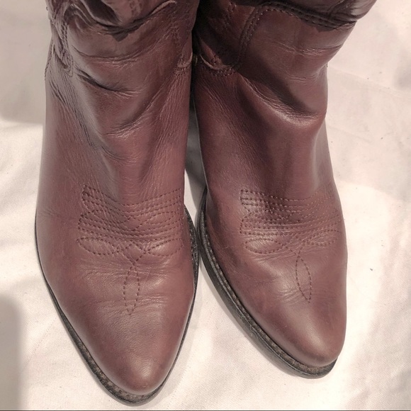 Via Uno Western Style Leather Boots - Picture 3 of 8